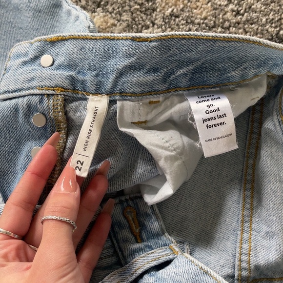 PACSUN High Rise Straight Denim Jeans - Picture 5 of 5